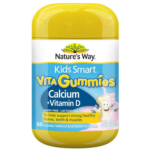 Nature's Way Kids Smart Vita Gummies Calcium + Vit D 60 Pastilles