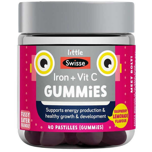 Little Swisse Iron + Vit C Gummies 40 Pack