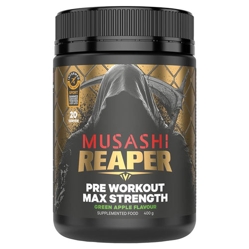 Musashi Reaper Preworkout Max Strength Green Apple 400g