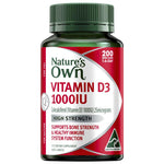 Nature's Own Vitamin D3 1000iu 200 Capsules