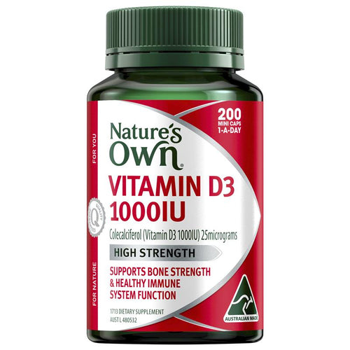 Nature's Own Vitamin D3 1000iu 200 Capsules