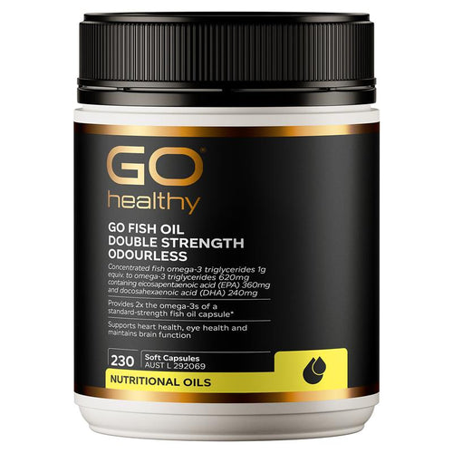 Go Healthy Fish Oil 2000 Compact Odourless 230 Softgel Capsules