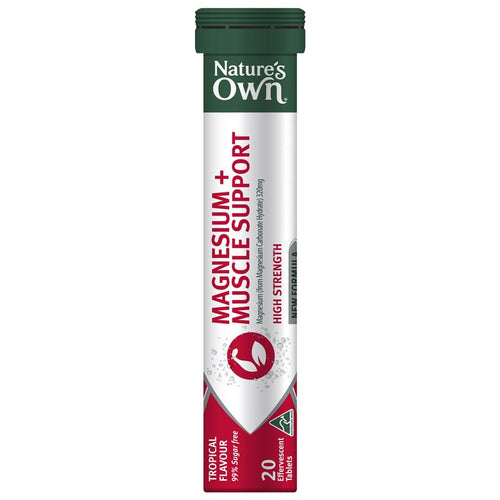 Nature's Own Magnesium + Muscle Support Effervescent 20 Tablets
