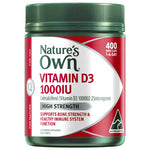 Nature's Own Vitamin D 1000iu 400 Capsules