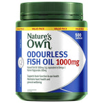 Nature's Own Odourless Fish Oil 1000mg 500 Capsules Exclusive Size