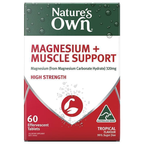 Nature's Own Magnesium + Muscle Support Effervescent 60 Tablets