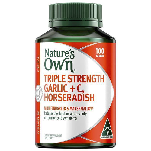 Nature's Own Triple Strength Garlic C Horseradish 100 Tablets