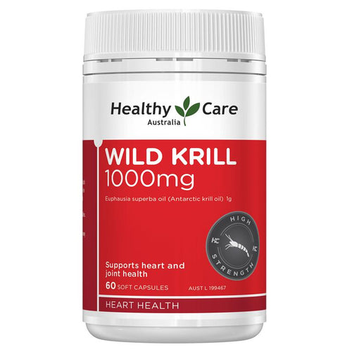 Healthy Care Wild Krill Oil 1000mg 60 Soft Capsules