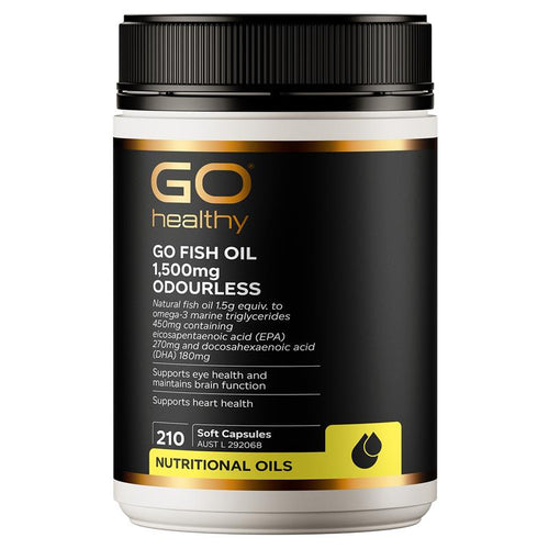 GO Healthy Fish Oil 1500mg Odourless 210 Capsules