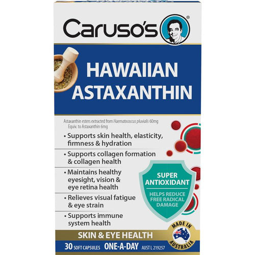 Carusos Hawaiian Astaxanthin 30 Capsules