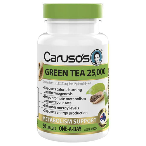 Carusos One a Day Green Tea 50 Tablets