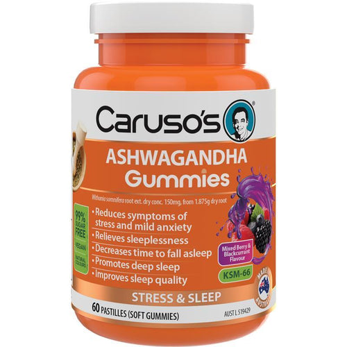 Carusos Gummies Ashwagandha 60 Pastilles