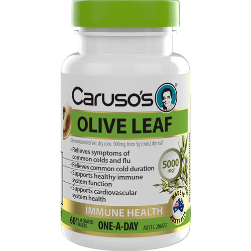 Carusos One a Day Olive Leaf 60 Tablets
