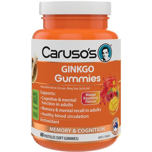 Carusos Gummies Ginkgo 60 Pastilles