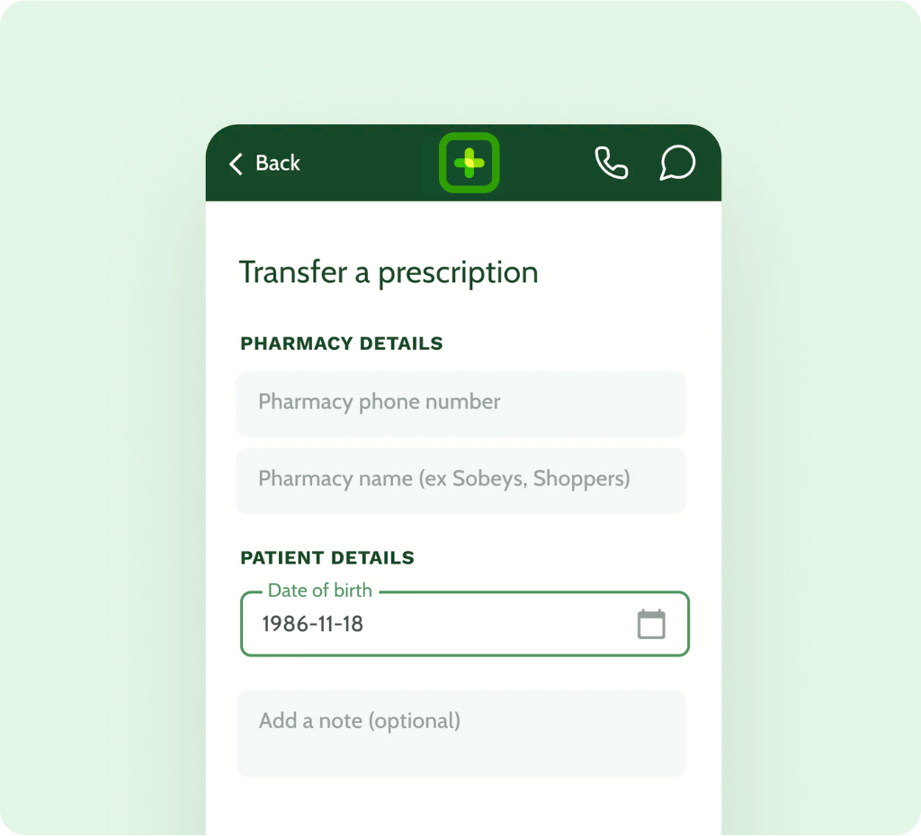 Transfer your prescription