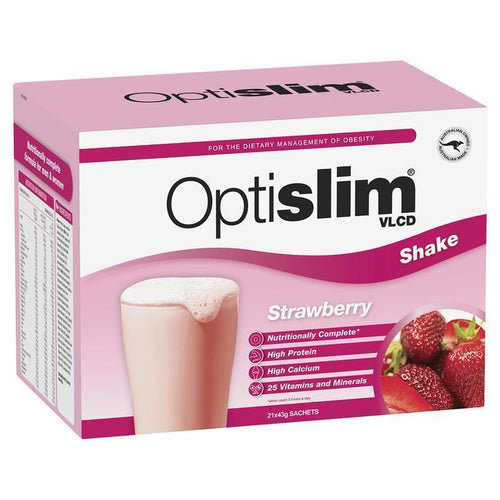 Optislim VLCD Meal Replacement Shake Strawberry 21x43g Sachets