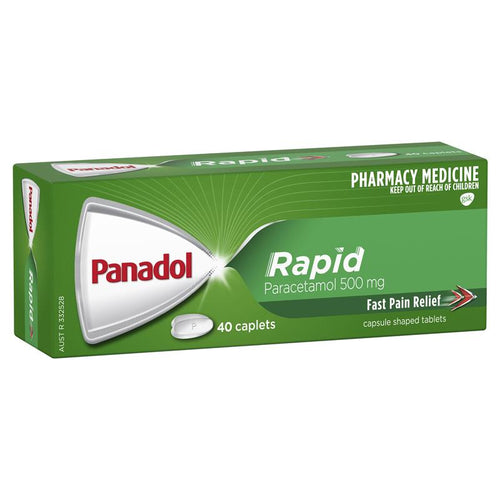 Panadol Rapid (Paracetamol) Pain Relief 500mg 40 Caplets