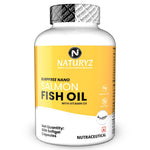 Naturyz Burp Free Salmon Fish Oil 2000 mg + Vitamin D3 x 50 Softgel Capsules.