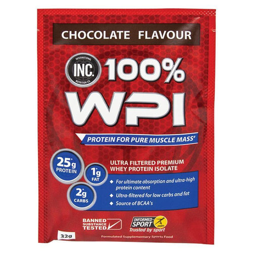 INC. 100% WPI Chocolate Sachet 32g