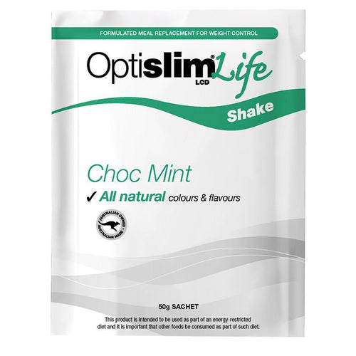 Optislim Life Shake Choc Mint 50g Sachet