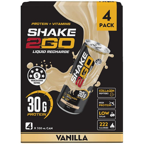 Shake 2 Go Vanilla 350mL x 4 Pack