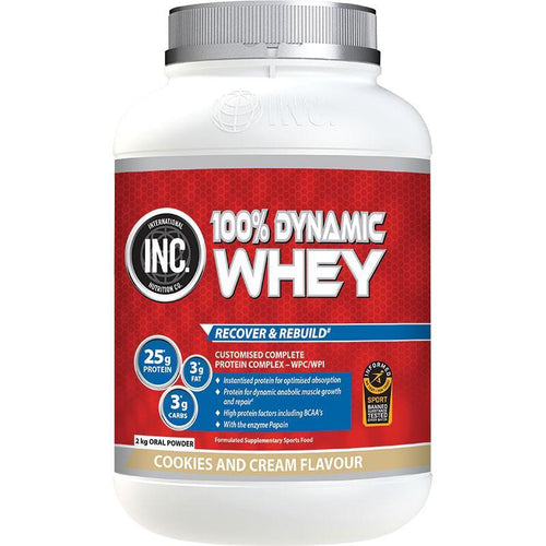 INC. 100% Dynamic Whey Cookies and Cream Flavour 2kg
