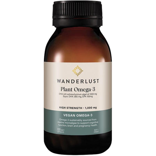 Wanderlust Plant Omega-3 120 Capsules NEW
