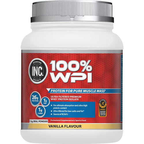 INC. 100 WPI Vanilla Flavour 1kg