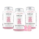 Teddi Lab by Unichi Calcium Vitamin D3 Gummy 60s x3 - Strong Bone, Muscle & Teeth Packs