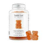Teddi Lab by Unichi Rose Iron Gummy 60s with Vitamin C - Energy Support, Gentle Formula 1Pack