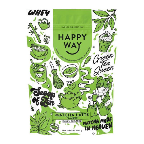 Happy Way Matcha Latte Whey Protein Powder 500g
