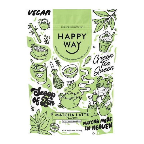 Happy Way Matcha Latte Vegan Protein Powder 500g