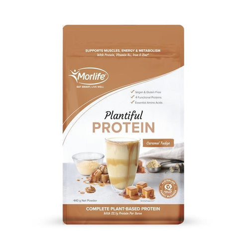 Morlife Plantiful Protein - Caramel Fudge 440g