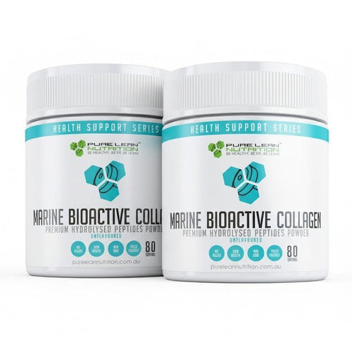 Pure Lean Nutrition Marine Collagen Bioactive Peptides Powder Beauty Glow for Skin Nails 160 Serves