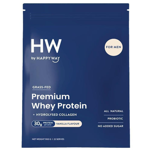 Happy Way Men's Vanilla Whey Protein Powder 900g