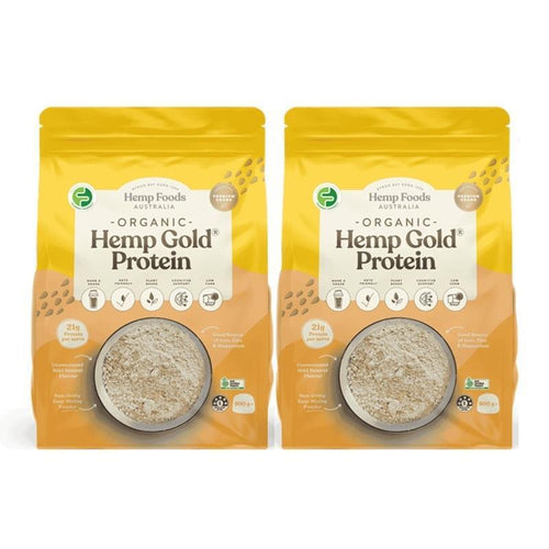 Hemp Foods Australia Organic Hemp Gold® Protein Powder 900g Twin Pack