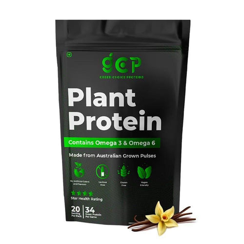 Green Choice Proteins - Vanilla Flavored Protein Powder - Plant Based Protein 1Kg