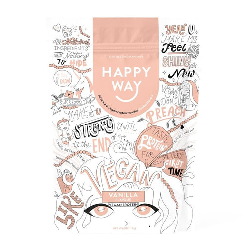 Happy Way Like A Vegan Vanilla Vegan Protein Powder 1kg