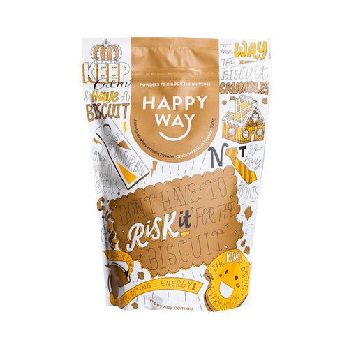 Happy Way Caramel Biscuit Whey Protein Powder 500g