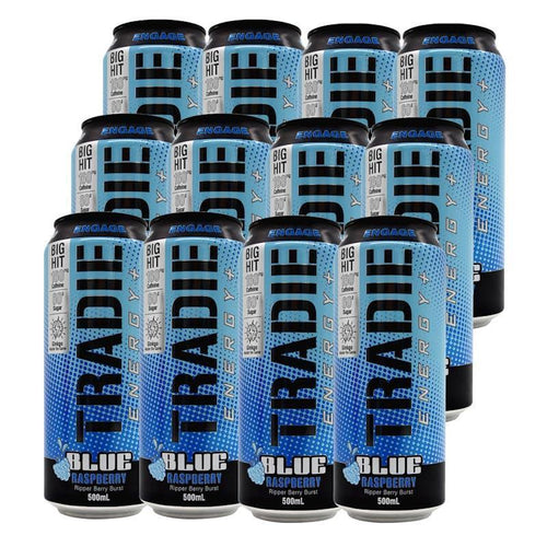 Tradie Energy Drink 500ml Blue Raspberry 12 Pack