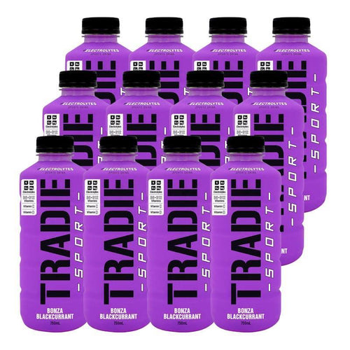 Tradie Sports Drink 750ml Bonza Blackcurrant 12 Pack