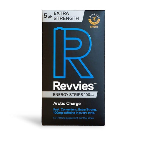 Revvies Extra Strength Arctic Charge Peppermint Menthol 100mg 5 Pack (25 strips)
