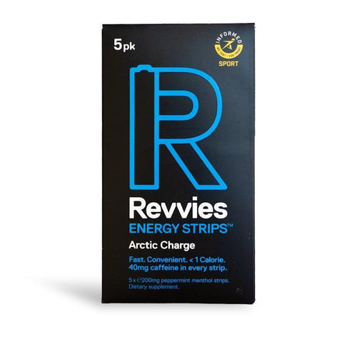 Revvies Energy Strips Arctic Charge Peppermint Menthol 5 Pack (25 strips)