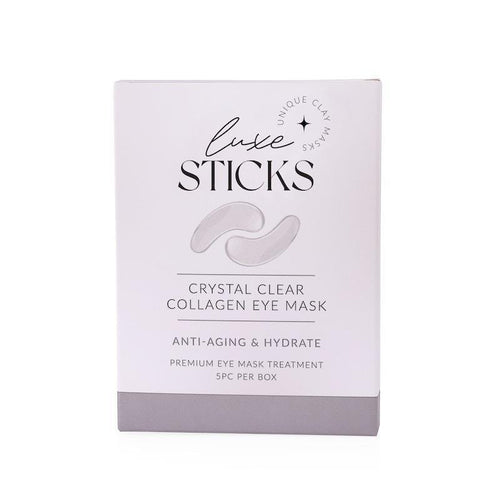 LuxeSticks Crystal Clear Collagen Eye Mask 5PC Per Pack