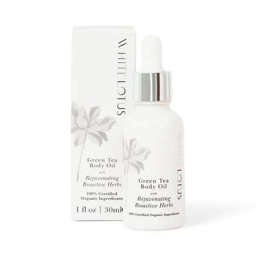 White Lotus Beauty Green Tea Body Oil With Bioactive Herbs 30ml