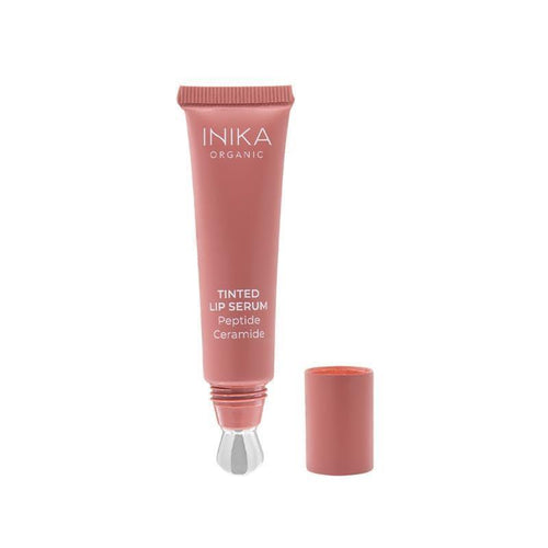 INIKA Organic Tinted Lip Serum - Peptide + Ceramide 10ml Peony
