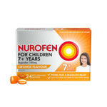 Nurofen For Children 7+ Pain and Fever Relief | 24 Chewable Capsules Orange 