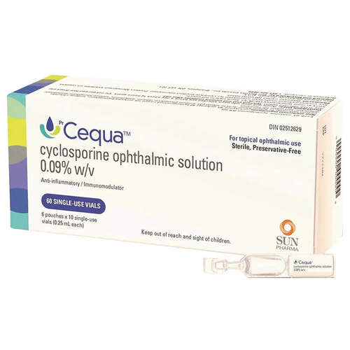 CEQUA Cyclosporine Ophthalmic Solution 0.09% – 60 Single-Use Vials