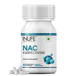 Inlife N Acetyl Cysteine NAC Supplement 600mg | Supports Liver & Respiratory Health | 60 Veg. Capsules.