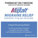 Maxalt Migraine Relief (Rizatriptan) 5mg Wafer 2 Pack 